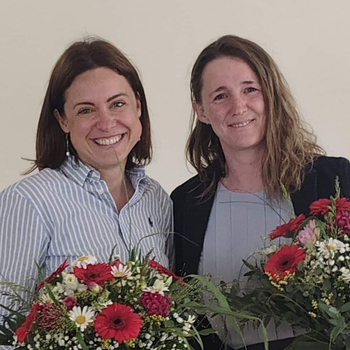 Ulrike Ettmayer, MSc - Leitung des Betreuungs- und Pflegedienstes und Sarah Lef, BA - Heimleiterin